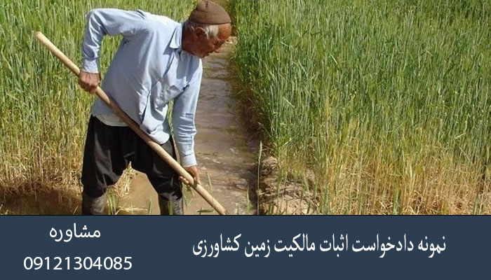 نمونه دادخواست اثبات مالکیت زمین کشاورزی